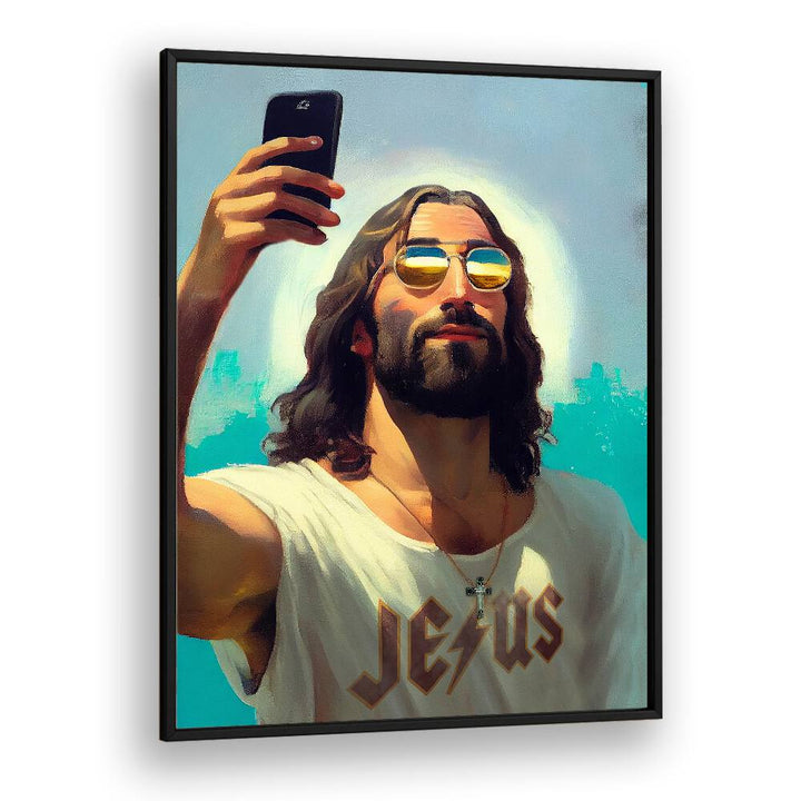 Elevate your decor with I AM JESUS, ALTERED ART PRINTS by Dikhotomy, blending creativity and spirituality beautifully.