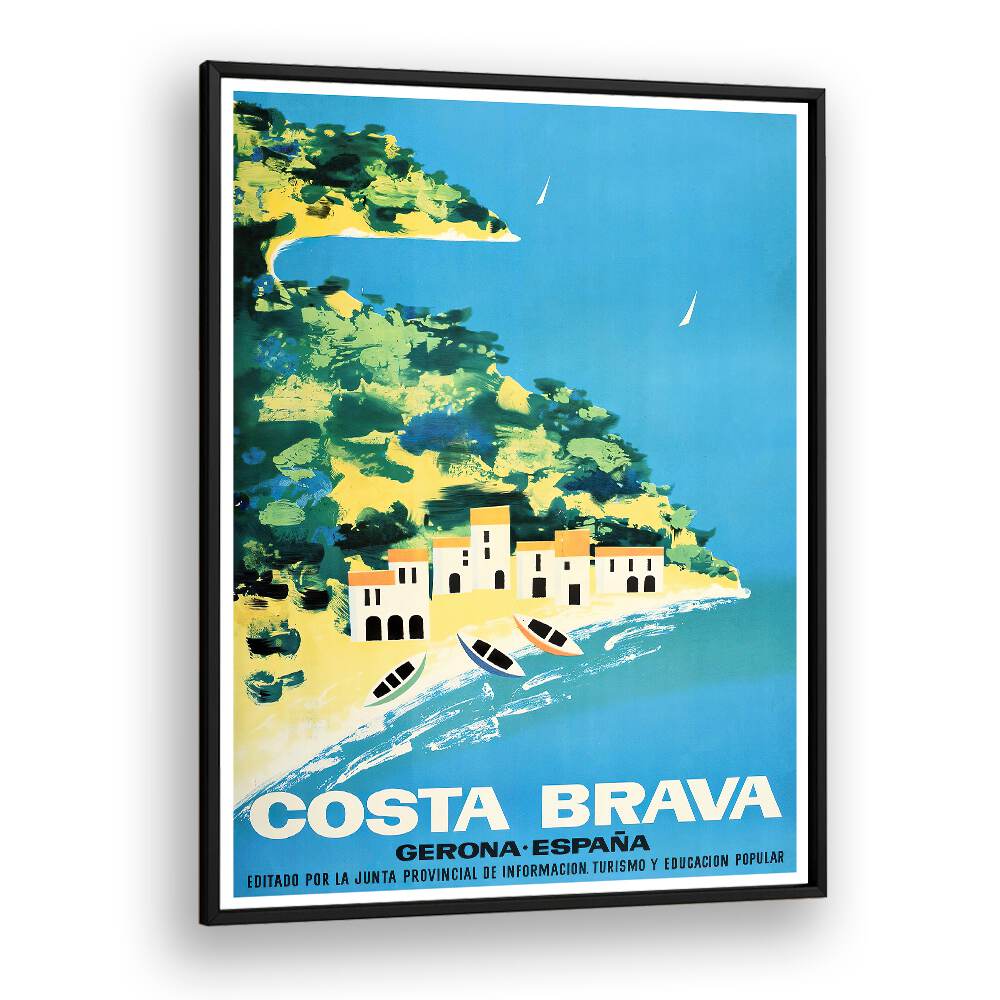 Costa Brava vintage travel posters showcasing the stunning Mediterranean coastline, perfect for any decor.