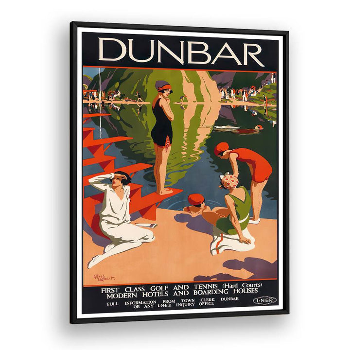 Discover the charm of DUNBAR, VINTAGE TRAVEL POSTERS, featuring vibrant art that captures classic travel nostalgia.