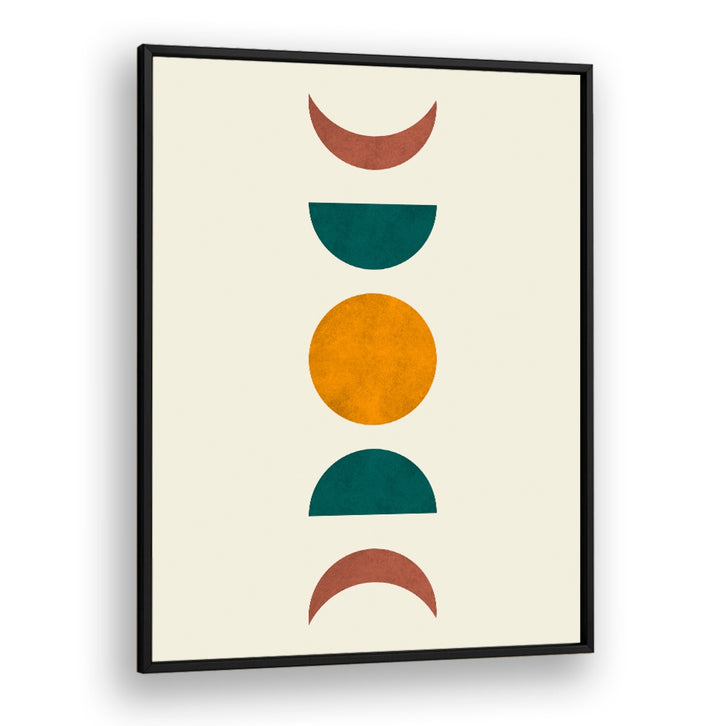 Stylish MOON PHASES II, BOHO ART PAINTINGS showcase lunar cycles in a modern design, perfect for any decor.