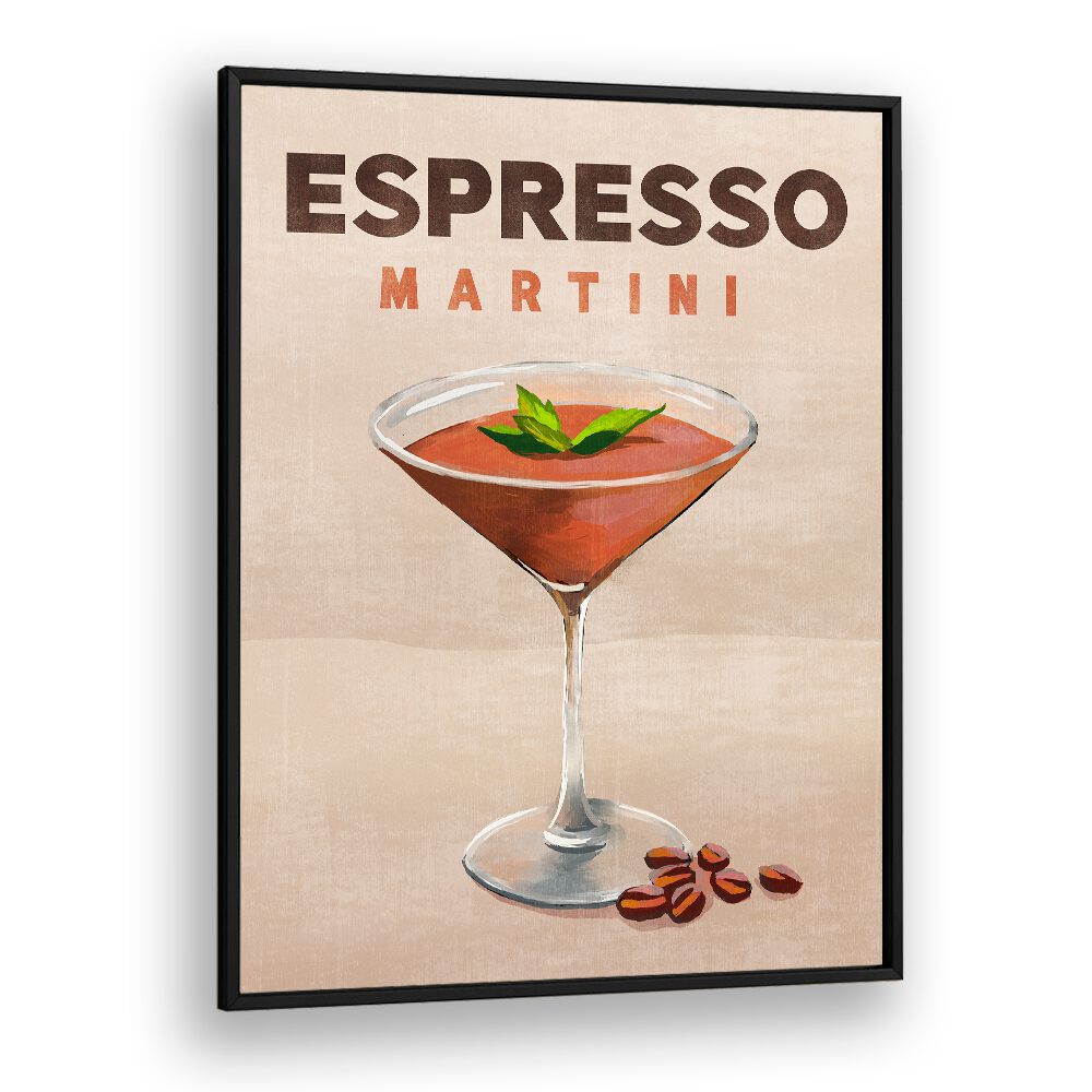Stylish ESPRESSO MARTINI, BAR art print perfect for transforming your café space into a chic nightlife experience.