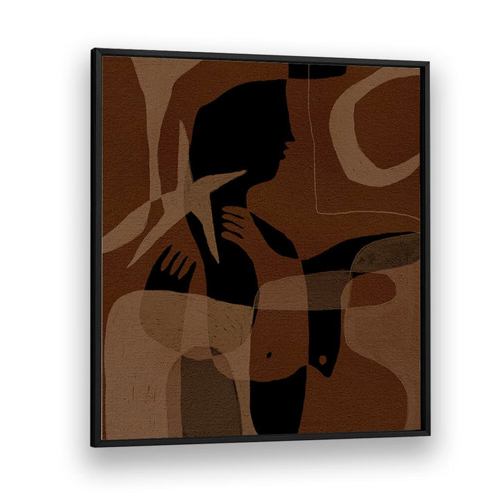 Stylish AWAKENING III, BOHO ART PAINTINGS featuring abstract figures in earthy tones, perfect for modern decor.