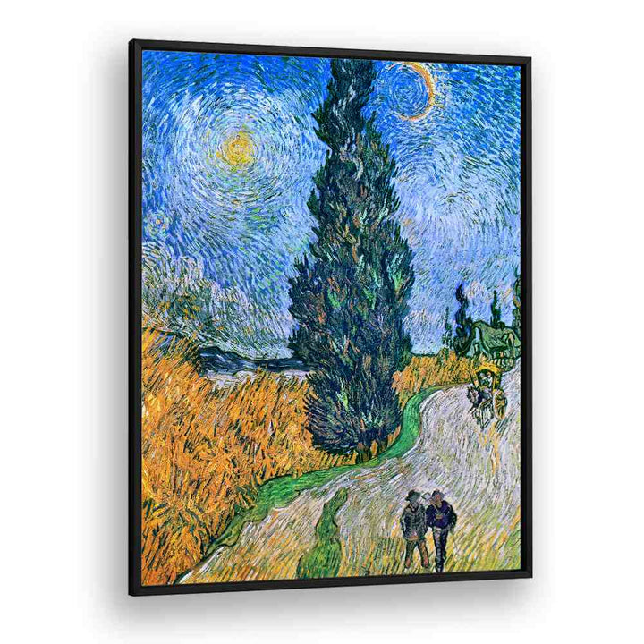 VINCENT VAN GOGH'S ROAD WITH CYPRESS AND STAR (1890) ,  VINTAGE PAINTINGS