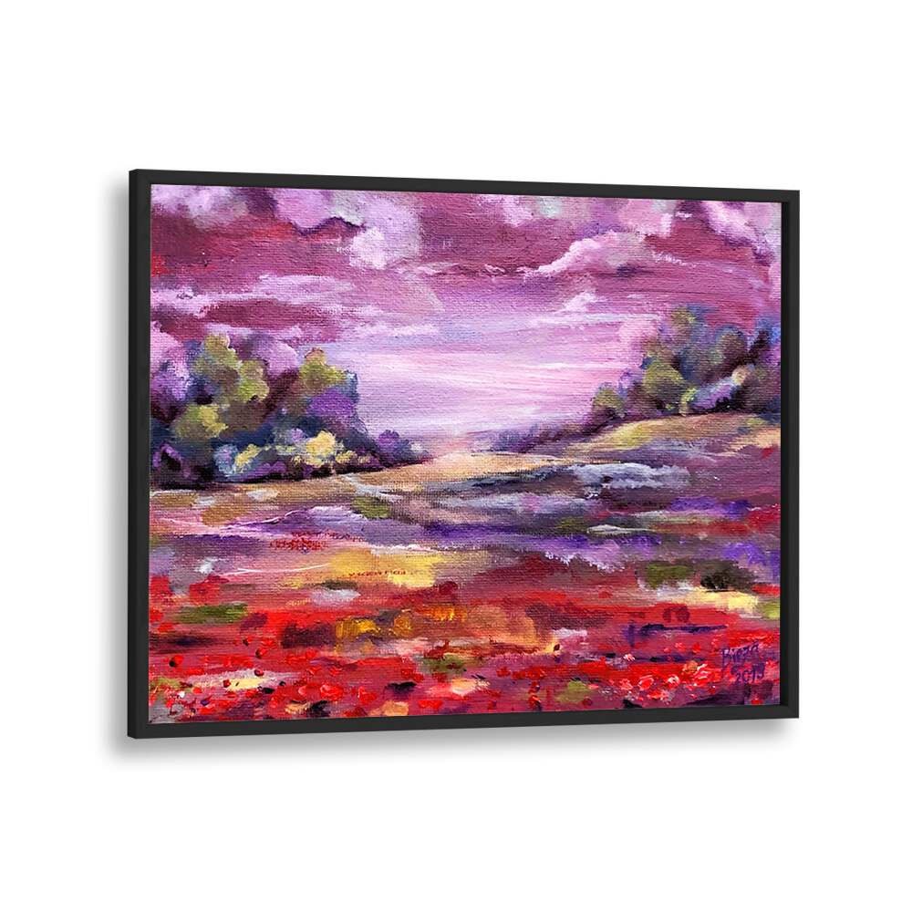 Vibrant PURPLE LANDSCAPE PAINTINGS showcasing enchanting hues and natural beauty, perfect for transforming your space.