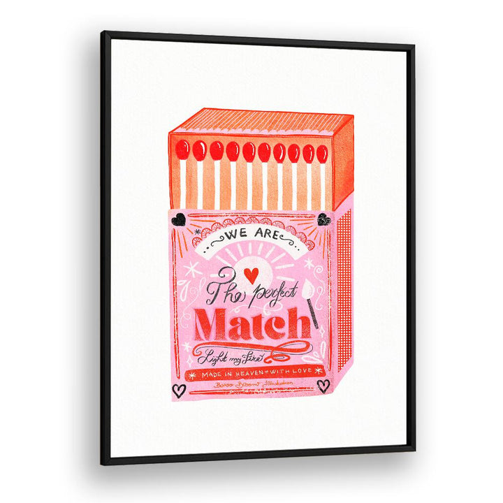 Stylish MATCH BOX, FASHION POSTERS featuring "The Perfect Match II" artwork by Baroo Bloom for vibrant home decor.