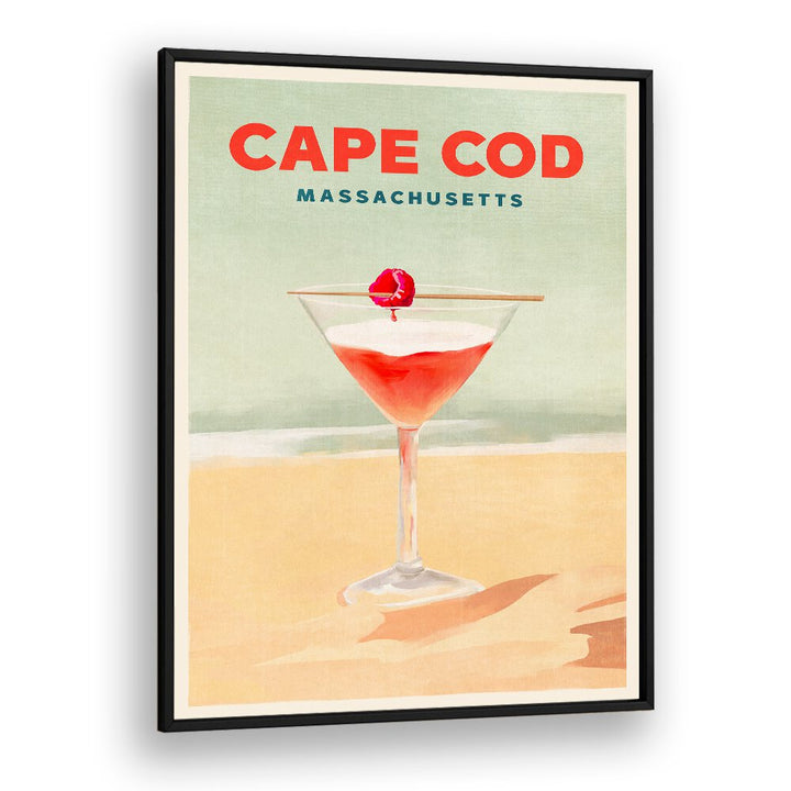 Cape Cod cocktail poster showcasing vibrant drink art, perfect for enhancing your CAPE COD, BAR ambiance.