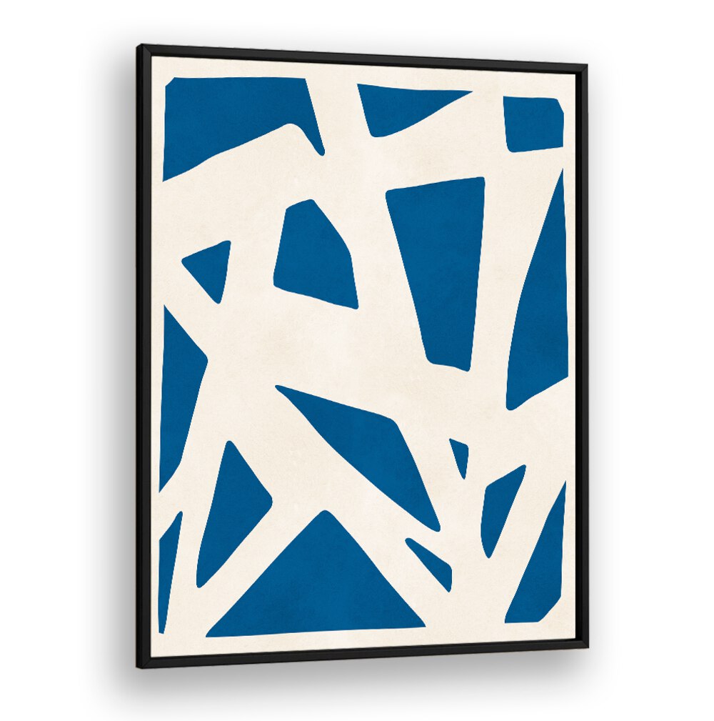 Bright blue and white design showcased in EXPRESSIVE LINES VI, ABSTRACT PAINTINGS, perfect for modern decor.