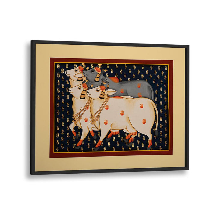 Vibrant TRADITIONAL COW , INDIAN ART PAINTINGS showcasing intricate details and rich heritage for your home decor.