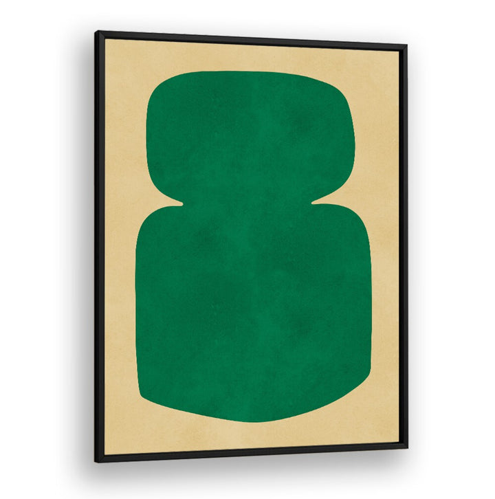 Elegant ORGANIC ART X, GEOMETRIC ART PRINTS featuring a bold green shape, perfect for modern spaces.