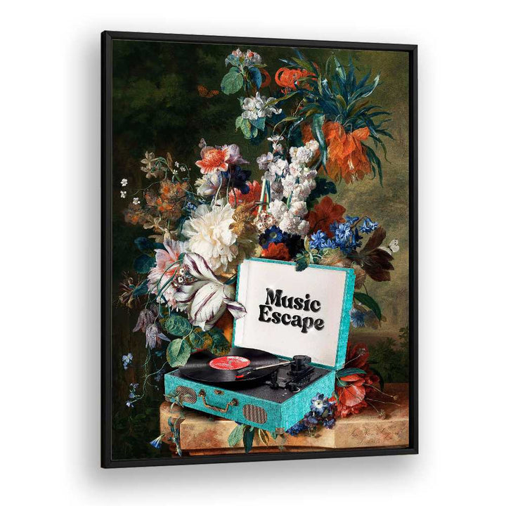 Vibrant MUSIC ESCAPE, FLORAL FLOWER PAINTINGS by Dikhotomy blend floral beauty with musical charm for your space.