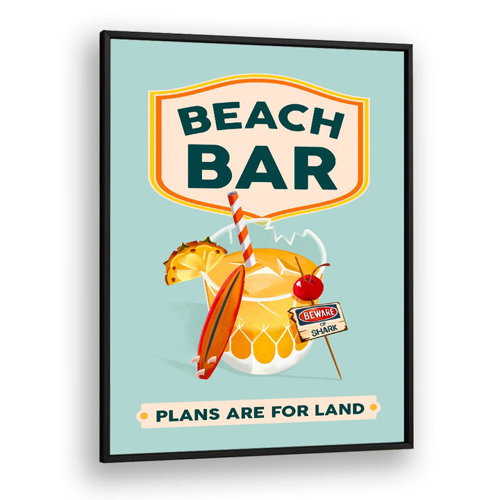 Vibrant BEACH BAR COCKTAIL, BAR art print featuring a tropical drink, perfect for summer vibes in any space.