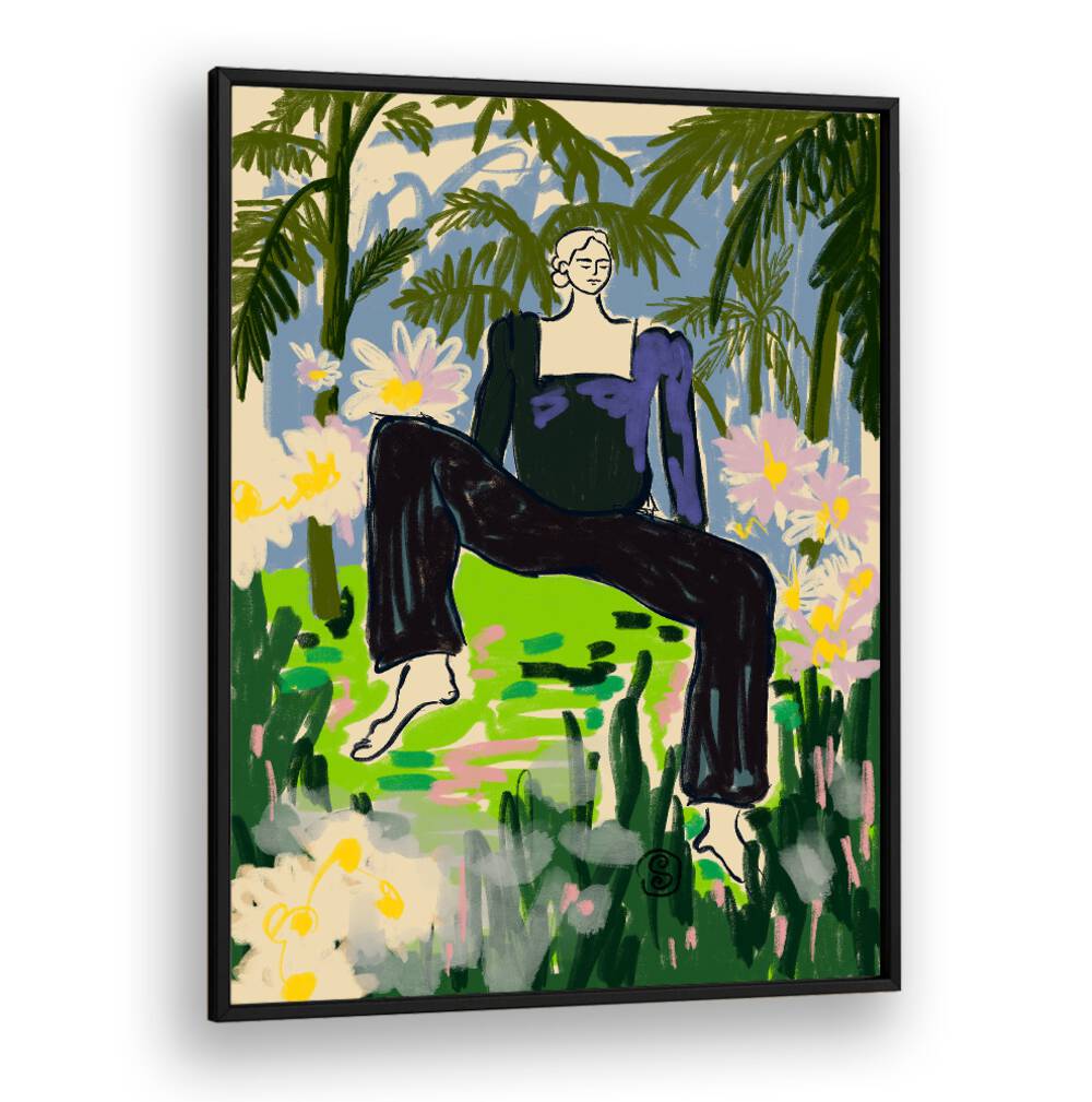 Vibrant art print "LISTEN TO THE SILENCE, VIBRANT" brings color and creativity to your space, inviting tranquility.