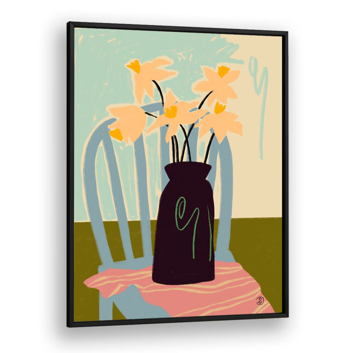 Bright and cheerful DAFFODILS, VIBRANT art print adds elegance to any space, boosting your decor with lively colors.
