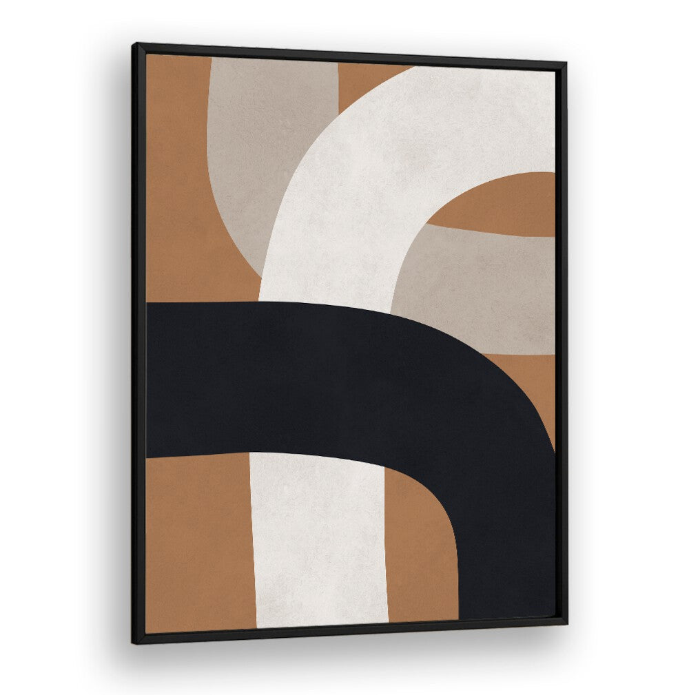 Stylish geometric art print, UNDULATING CURVES VIII, showcasing elegant curves and earthy tones for modern decor.