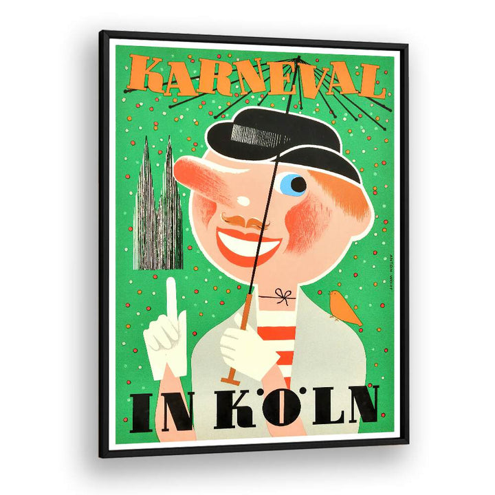 KARNEVAL Vintage Travel Posters showcase a cheerful design, perfect for adding vintage charm to your space.