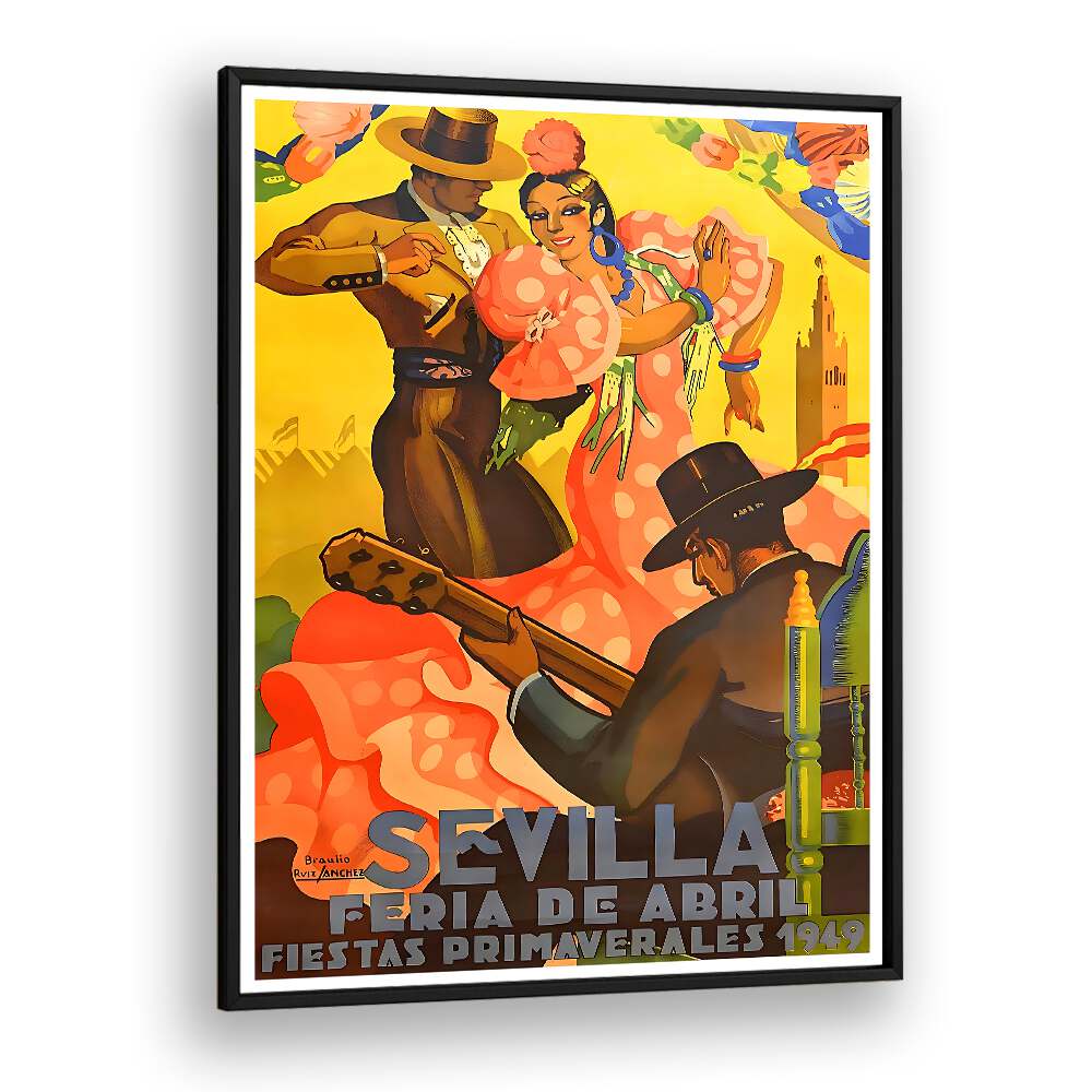 Vibrant SEVILLA I, VINTAGE TRAVEL POSTERS celebrate Spanish culture with colorful artistry and nostalgic charm.