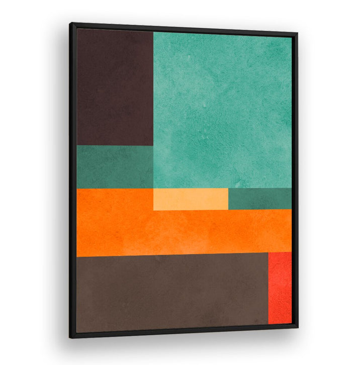 Vibrant COLORFUL COMPOSITION IV, GEOMETRIC ART PRINTS showcasing geometric shapes in a stunning color blend. Perfect for decor.