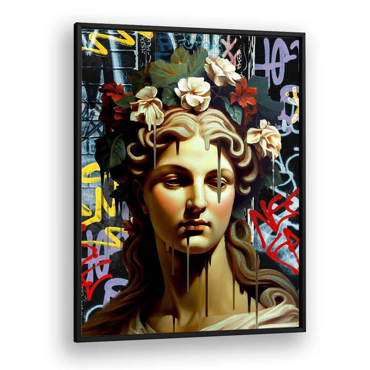 VANDAL PIETAN, ALTERED ART PRINTS showcases a striking blend of classical beauty and modern graffiti style.