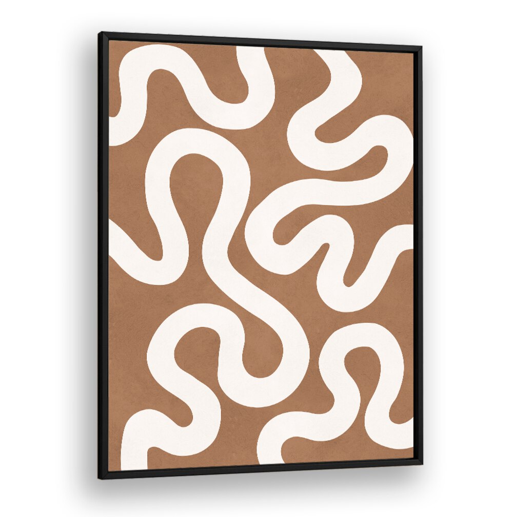 Elegant UNDULATING, ABSTRACT PAINTINGS featuring smooth curves on a warm background, perfect for modern home decor.