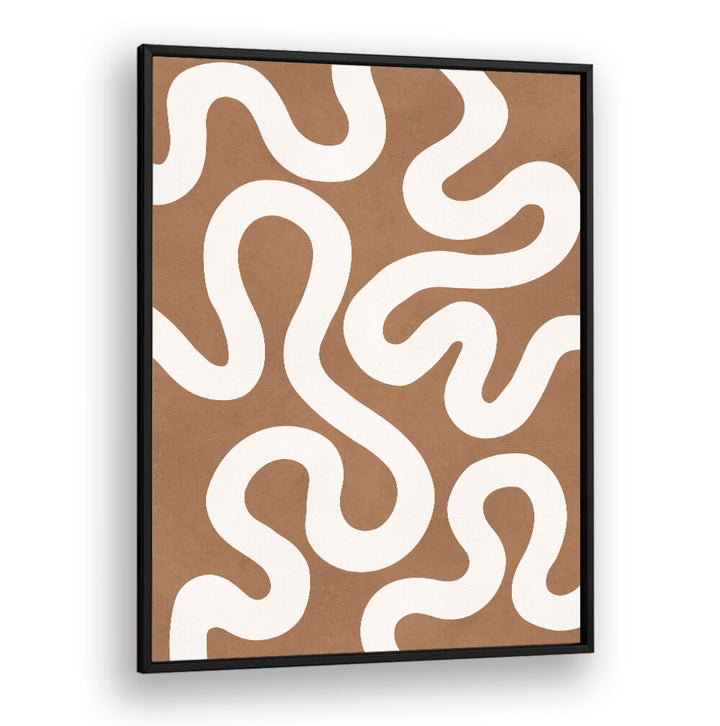Elegant UNDULATING, ABSTRACT PAINTINGS featuring smooth curves on a warm background, perfect for modern home decor.