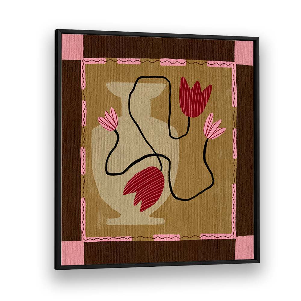 Colorful OUT OF VASE BLOOMS IV, FLORAL FLOWER PAINTINGS showcase vibrant blooms, enhancing contemporary home decor.