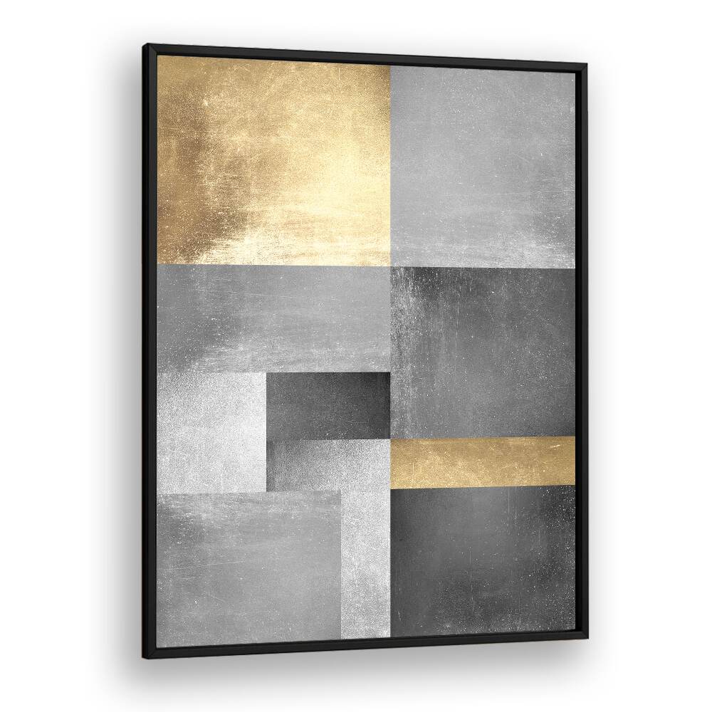 Sophisticated GOLD TEXTURES V, GEOMETRIC ART PRINTS in gold and silver, perfect for elevating modern spaces.