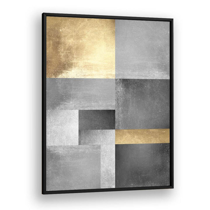 Sophisticated GOLD TEXTURES V, GEOMETRIC ART PRINTS in gold and silver, perfect for elevating modern spaces.