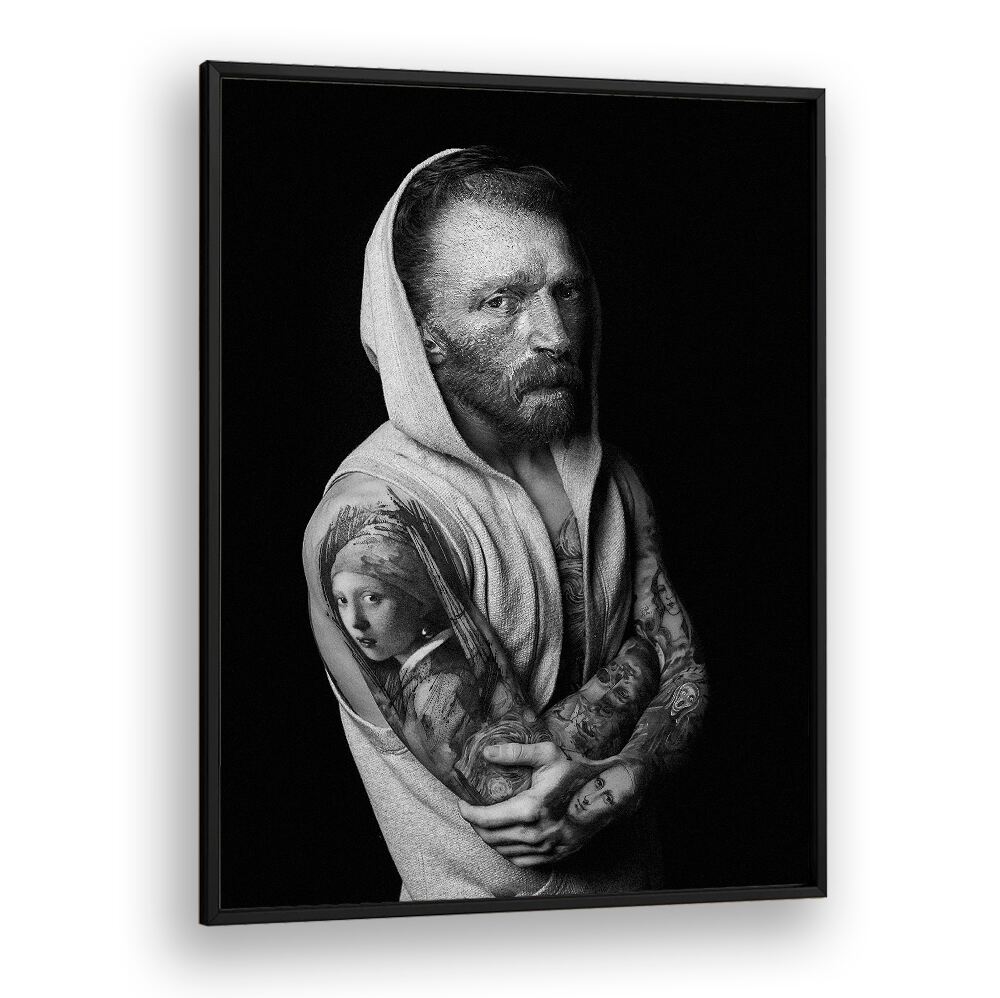 Stunning Van Gogh Tattoo, Altered Art Prints showcasing classic art fused with modern tattoo style for unique decor.
