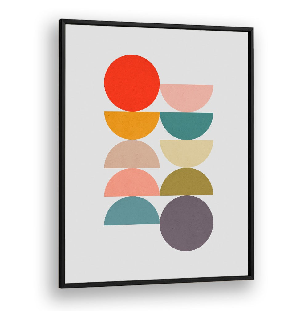 Colorful geometric shapes create a calming focal point in the HARMONY, GEOMETRIC ART PRINTS collection. Perfect for any space.