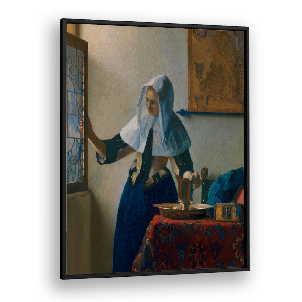 YOUNG WOMAN WITH A WATER , VINTAGE PAINTINGS