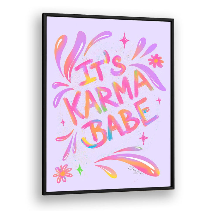 Colorful KARMA BABE, FASHION POSTERS by Baroo Bloom add inspiration and style to your living space decor.