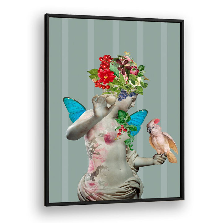 Stunning DELICATE WOMEN VII, ALTERED ART PRINTS by Andrea Haase, showcasing femininity and resilience with vibrant details.