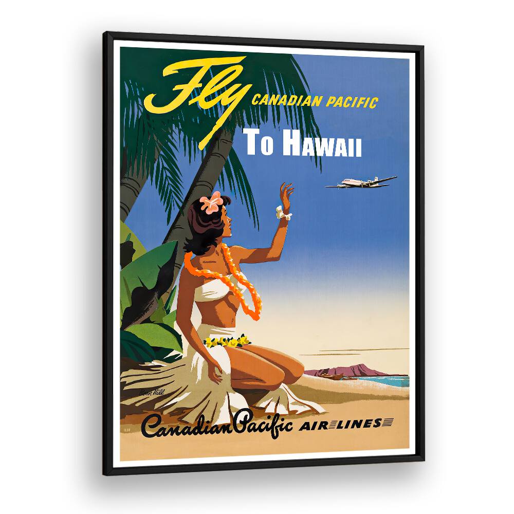 Vintage travel poster showcasing Hawaii IV, capturing tropical vibes and nostalgic design for any space.