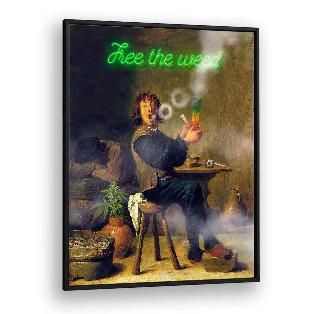 Transform your space with FREE THE WEED, ALTERED ART PRINTS featuring vibrant colors and creative designs by Dikhotomy.