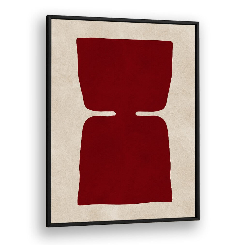 Stylish ORGANIC IV-2, GEOMETRIC ART PRINTS featuring bold red shapes on a textured background, perfect for modern decor.