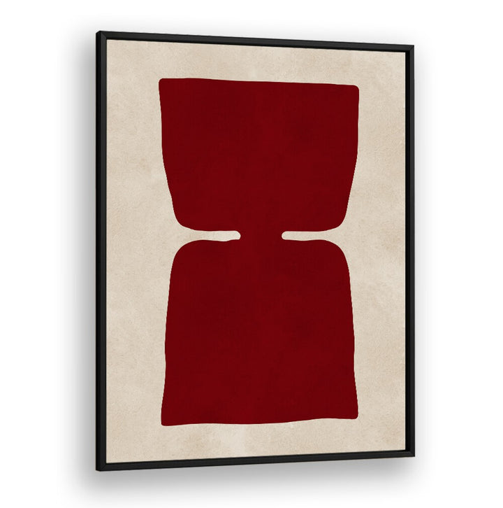 Stylish ORGANIC IV-2, GEOMETRIC ART PRINTS featuring bold red shapes on a textured background, perfect for modern decor.