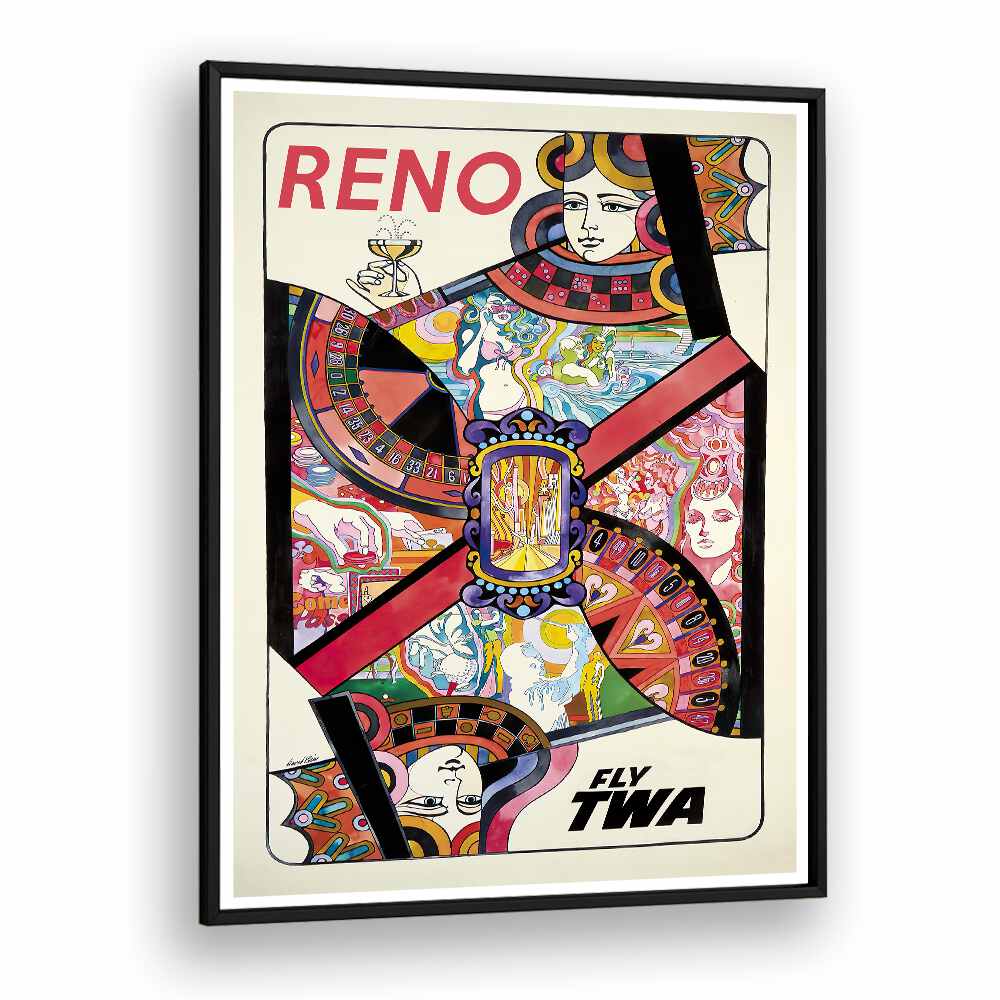 Colorful RENO, VINTAGE TRAVEL POSTERS bring nostalgia and adventure to your decor, perfect for art lovers.