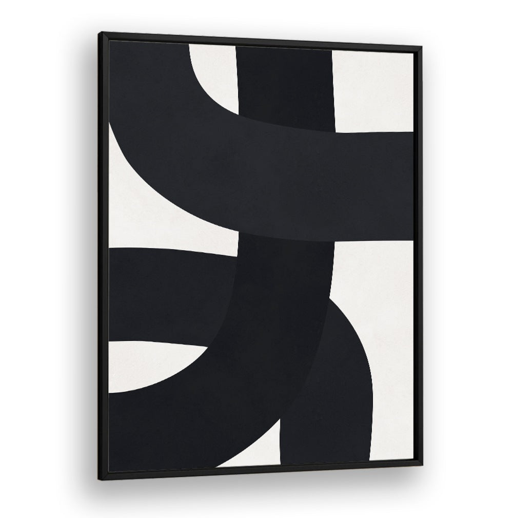 Stylish undulating, abstract paintings featuring bold curves and contrasting colors, perfect for modern decor.