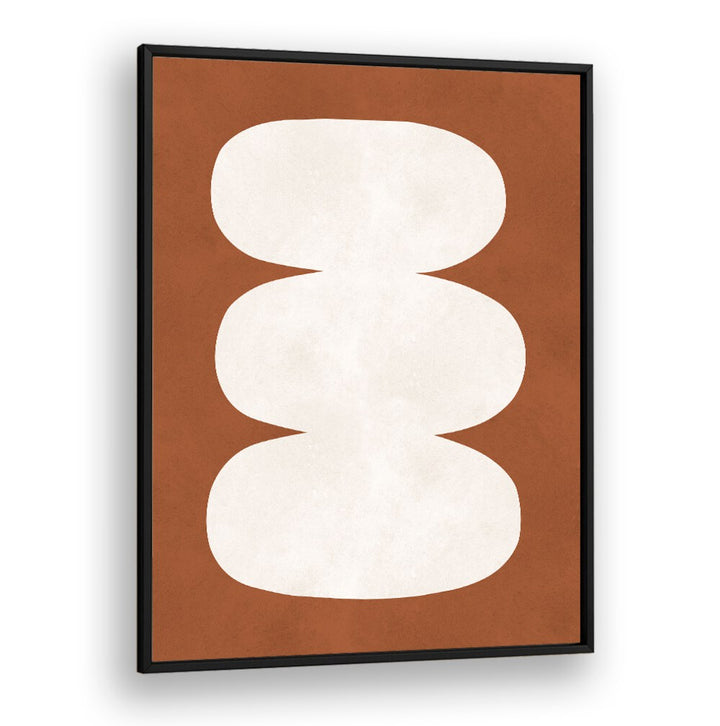 TRIBAL II, GEOMETRIC ART PRINTS featuring modern abstract shapes on a warm background, perfect for home decor.