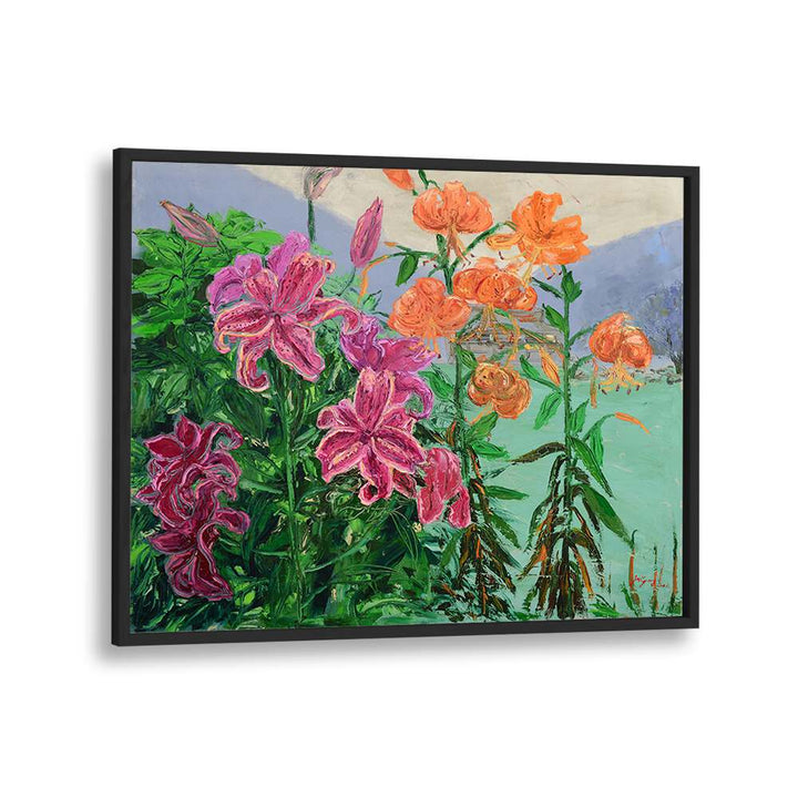 Vibrant PINK AND ORANGE LILIES, FLORAL FLOWER PAINTINGS bring a burst of color to any space. Perfect for floral lovers!