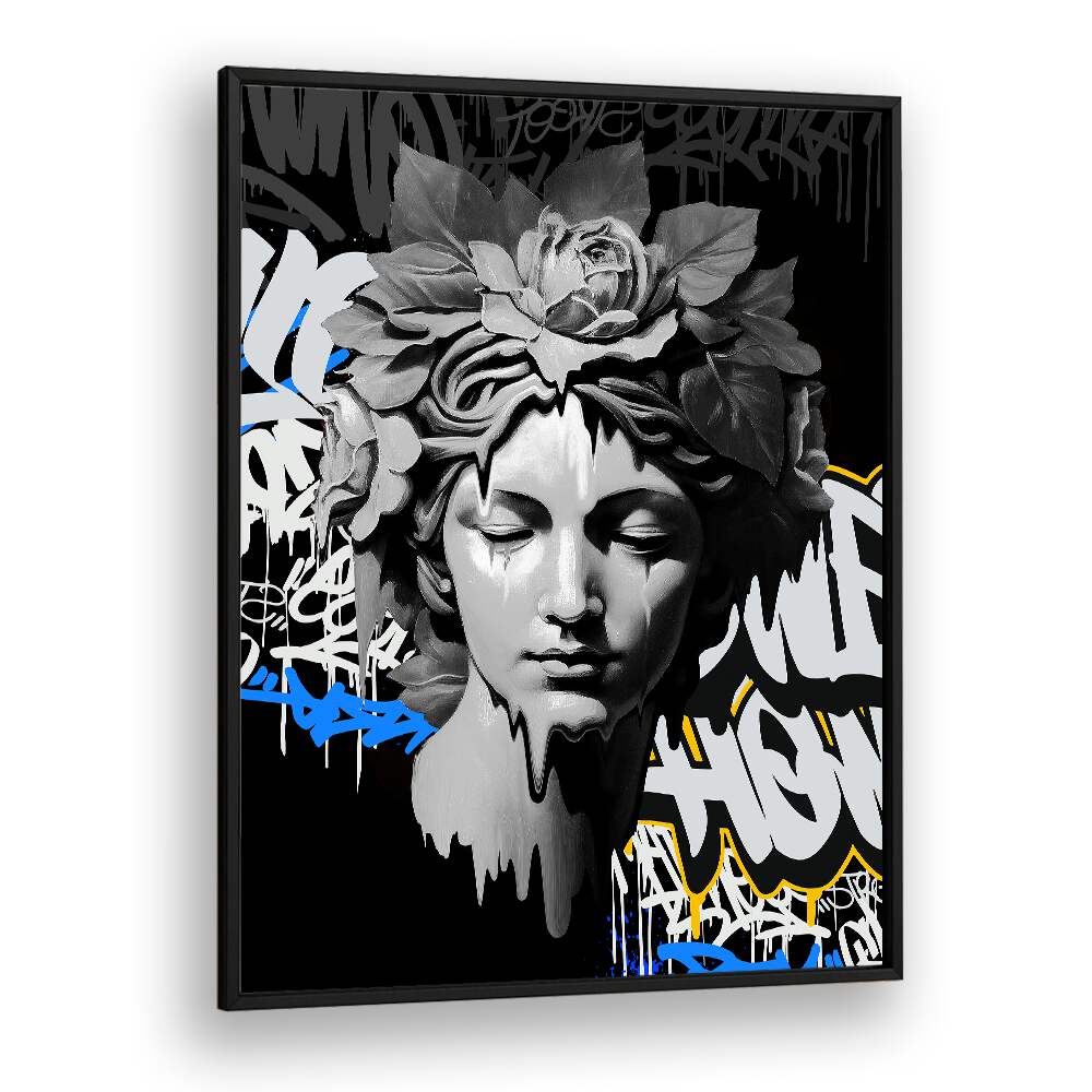 Captivating STREET SELENE, ALTERED ART PRINTS by Dikhotomy, blending urban creativity for a stunning home or office decor.