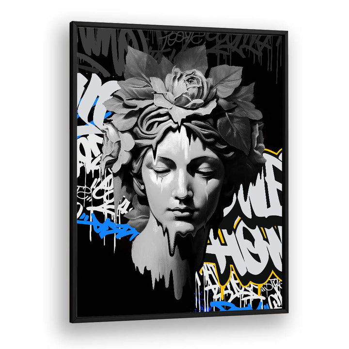 Captivating STREET SELENE, ALTERED ART PRINTS by Dikhotomy, blending urban creativity for a stunning home or office decor.