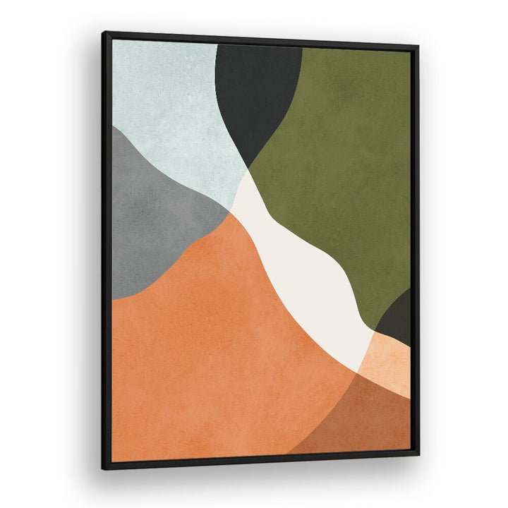 Colorful abstract design featuring organic shapes from the BOHO TRAITS II, ABSTRACT PAINTINGS collection. Perfect for bohemian decor.