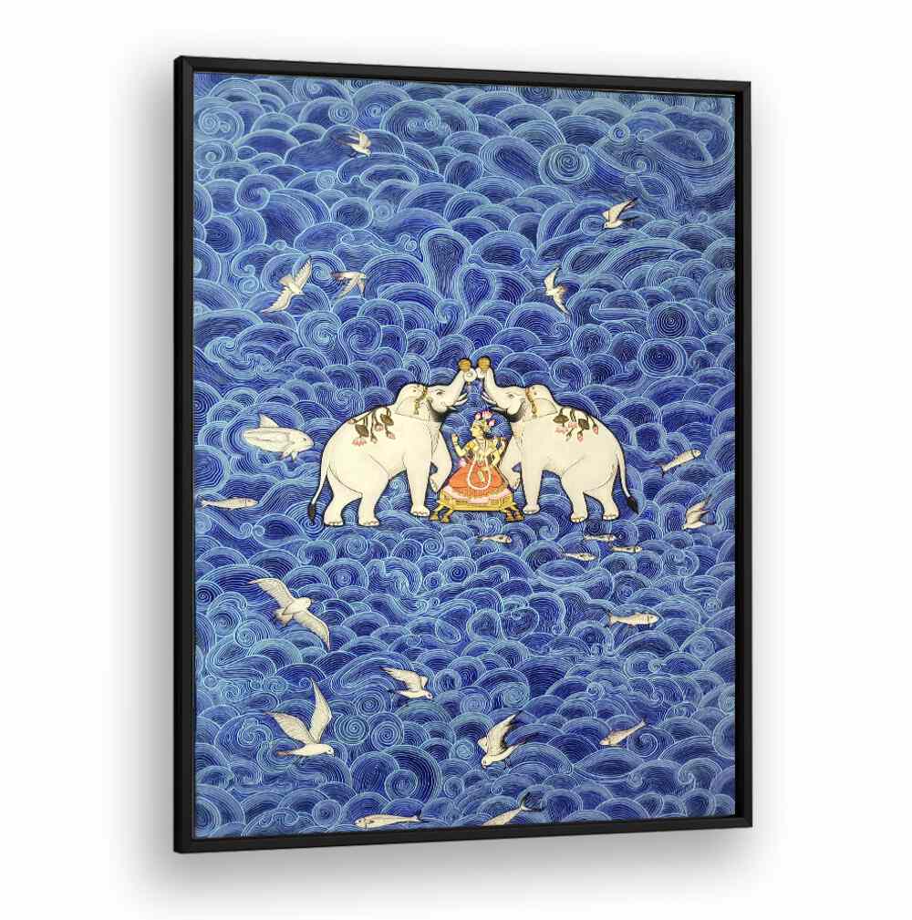 SHRI LAXMI, INDIAN ART PAINTINGS feature vibrant colors and intricate designs, perfect for enhancing your decor.