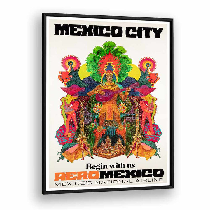 Vibrant MEXICO CITY II, VINTAGE TRAVEL POSTERS showcasing cultural richness for your home decor. Perfect nostalgia piece.