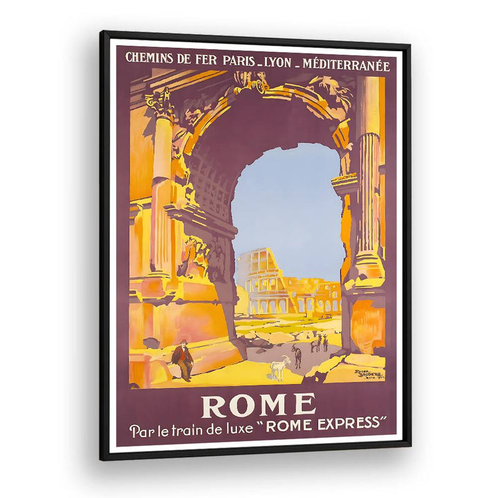 Classic ROME III Vintage Travel Posters showcasing Rome's iconic architecture, perfect for home or office decor.
