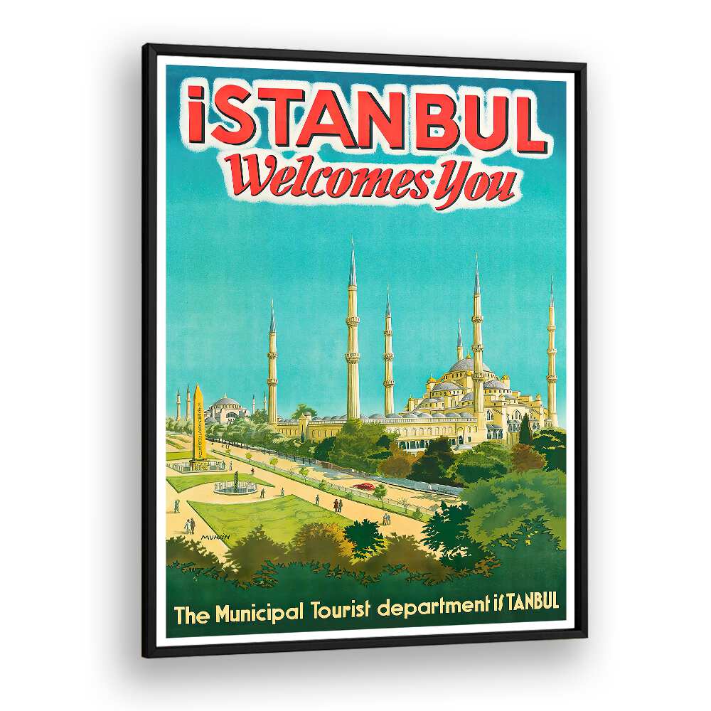 Explore ISTANBUL II, VINTAGE TRAVEL POSTERS showcasing the majestic architecture and charm of historic Istanbul.