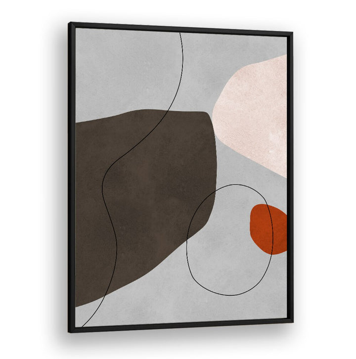 Abstract composition featuring shapes and lines in neutral tones, showcasing EXPRESSIVE V, ABSTRACT PAINTINGS.