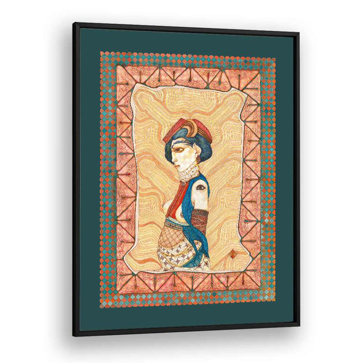 Colorful illustration of MARIA II, PORTRAITS, showcasing unique figurative art for stylish home decor.