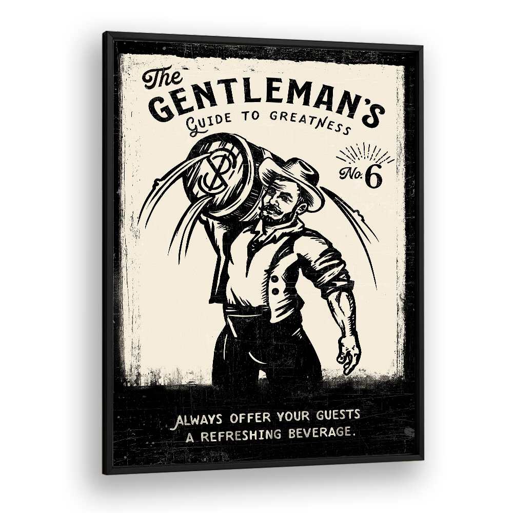 Stylish GENTLEMAN , BAR art print, perfect for elevating your cafe or home decor with charm and sophistication.